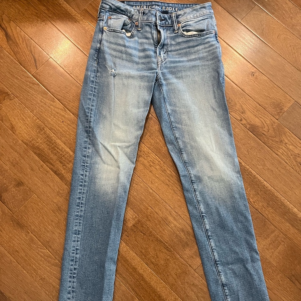 American Eagle Outfitters Men's Light Blue Skinny Jeans